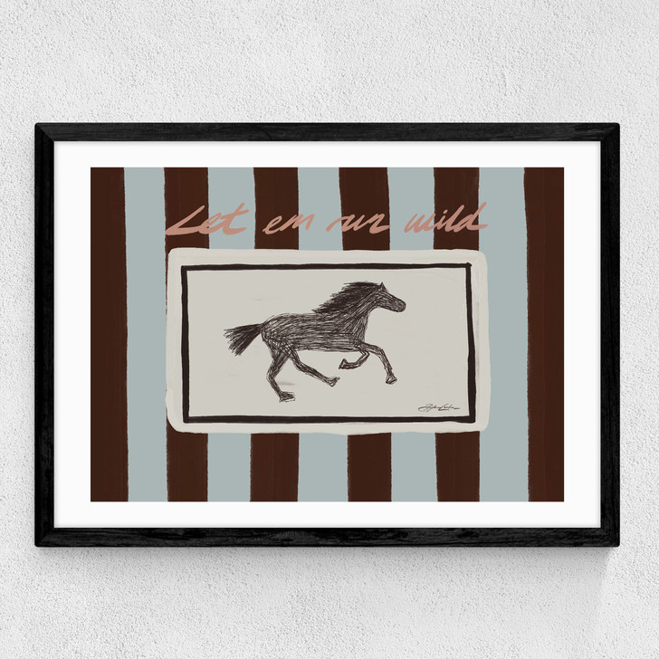 Let 'Em Run Wild Medium Black Frame