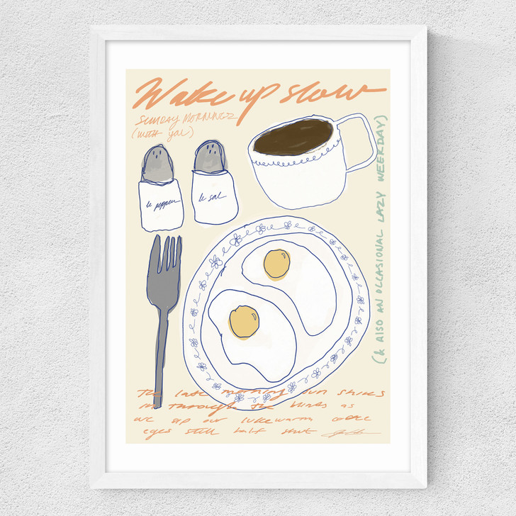 Wake Up Slow Medium White Frame