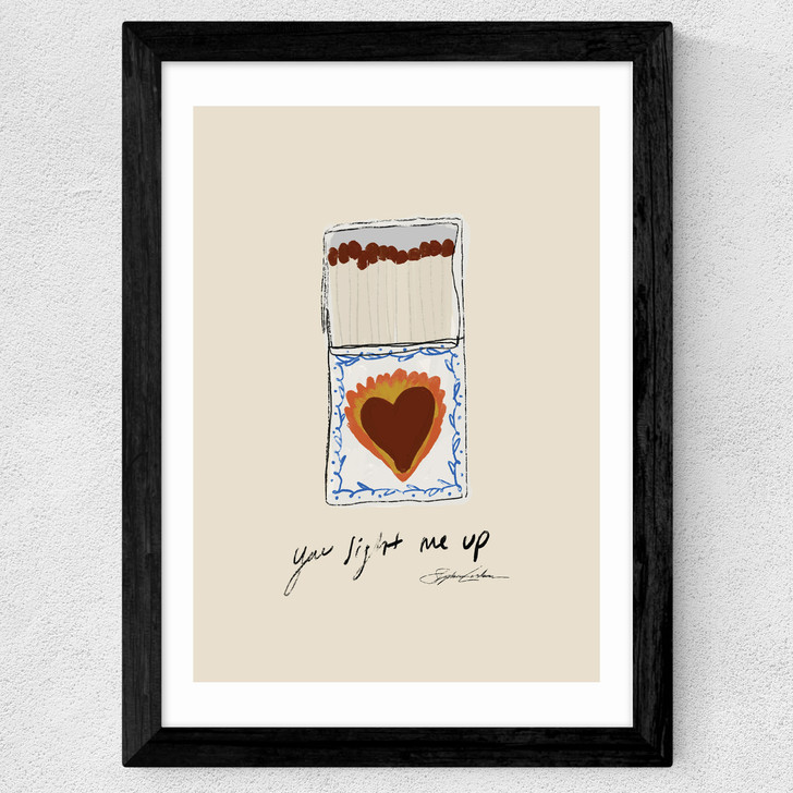You Light Me Wide Black Frame