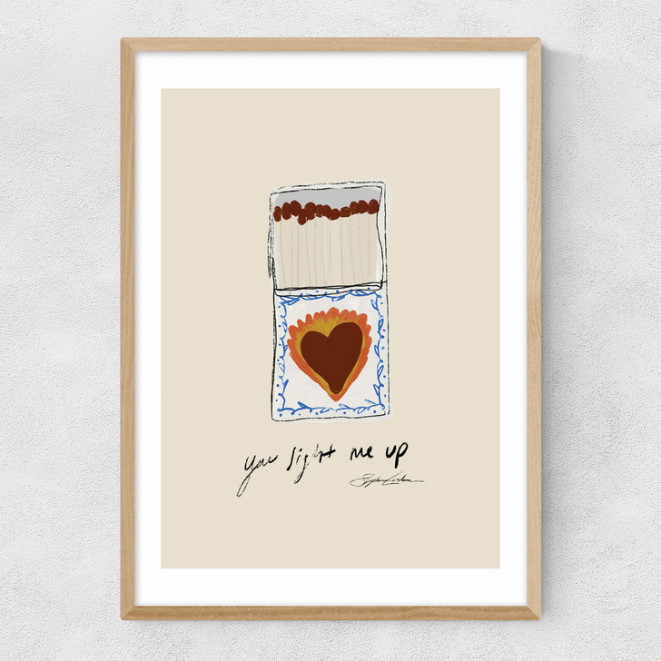 You Light Me Narrow Oak Frame
