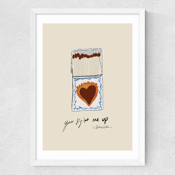 You Light Me Medium White Frame