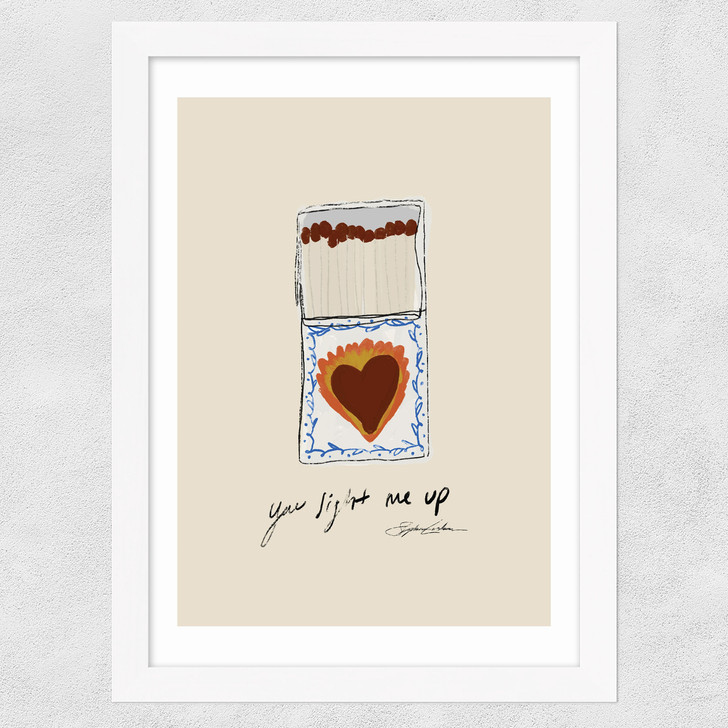 You Light Me Wide White Frame