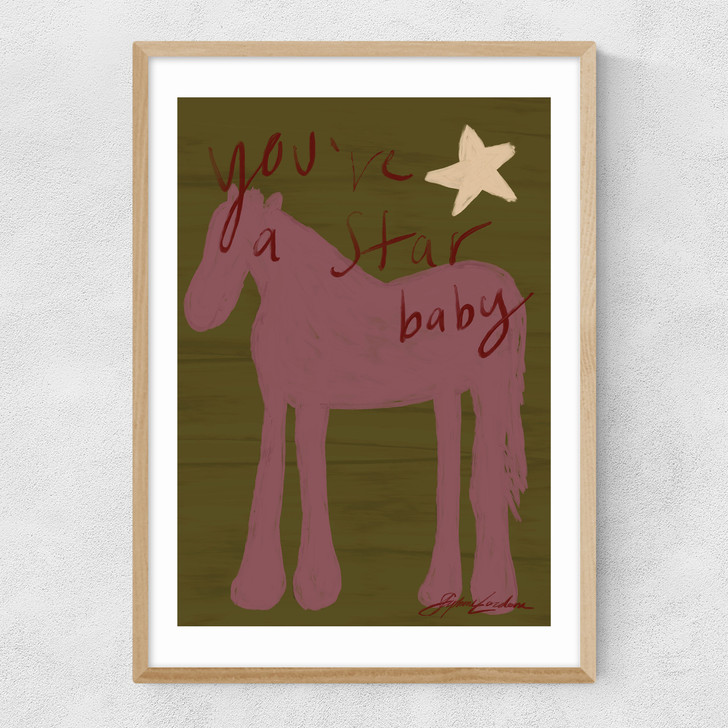 You're A Star Baby Narrow Oak Frame