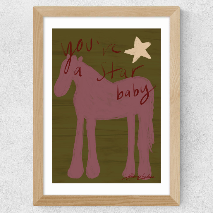 You're A Star Baby Wide Oak Frame