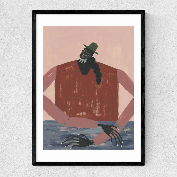 We Are Here No 5 Narrow Black Frame
