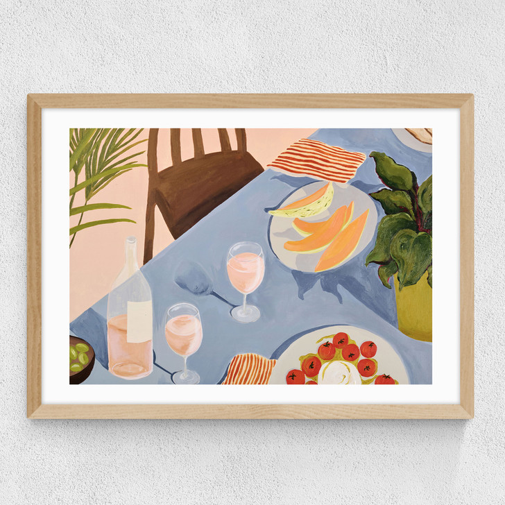 Lunch In The Garden Medium Oak Frame