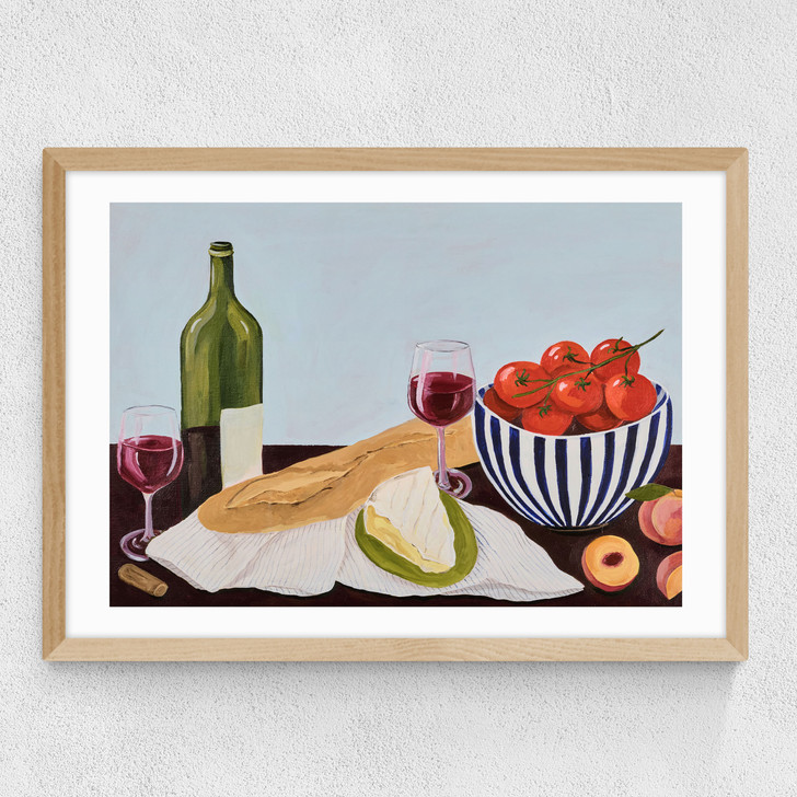 Picnic In The Dordogne Medium Oak Frame