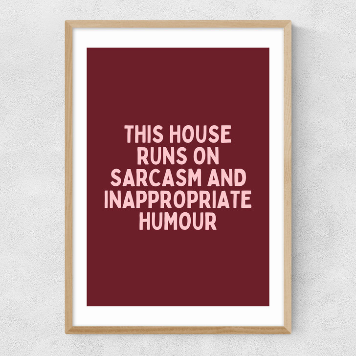 This House (Plum) Narrow Oak Frame