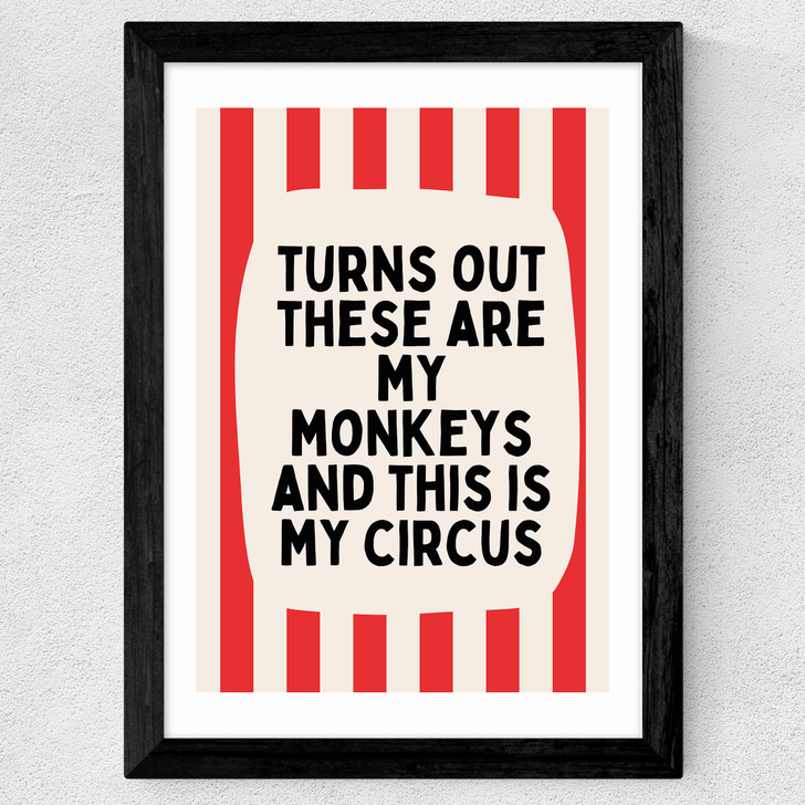 Turns Out (Red) Wide Black Frame