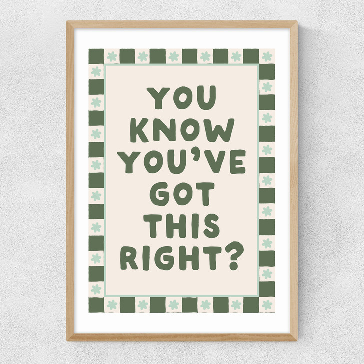 You Know You've Got This Narrow Oak Frame