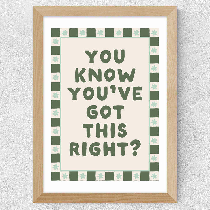 You Know You've Got This Wide Oak Frame