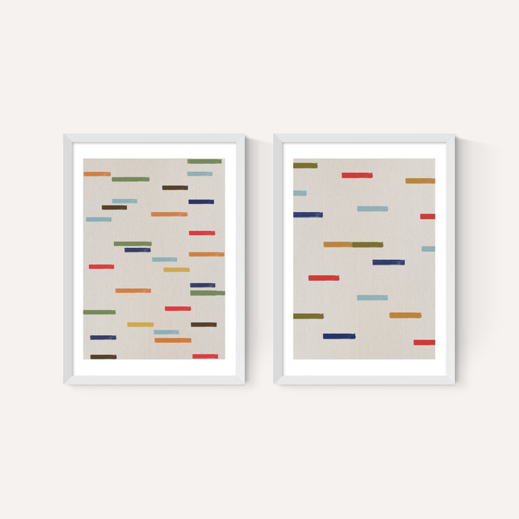Floating Stripes Diptych