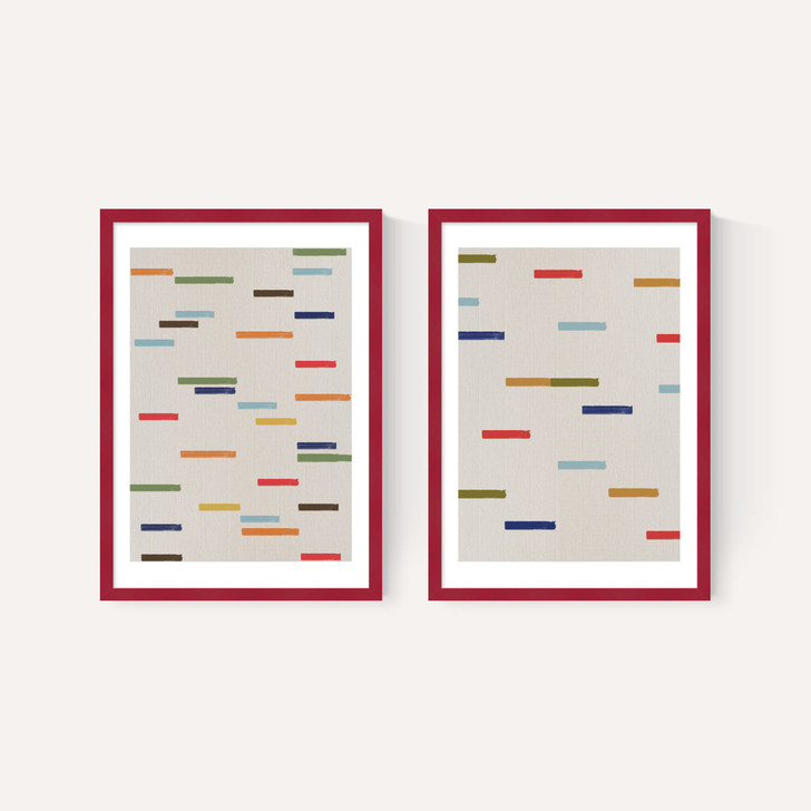 Floating Stripes Diptych