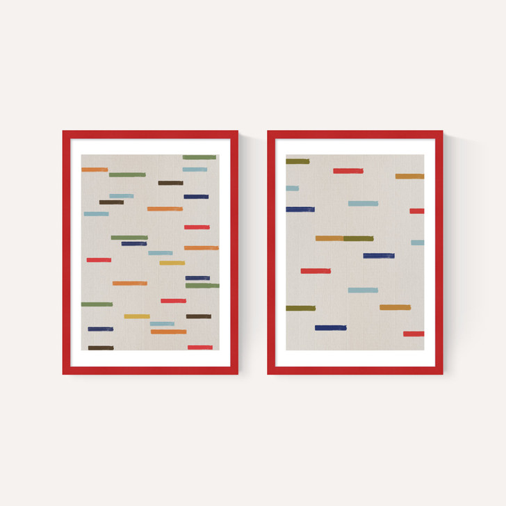 Floating Stripes Diptych