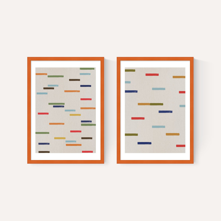 Floating Stripes Diptych