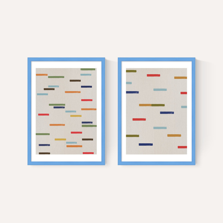 Floating Stripes Diptych