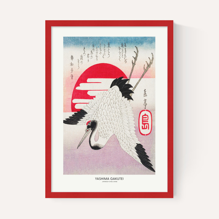 Flying Cranes by Yashima Gakutei