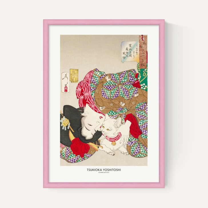 Woman With Pet by Tsukioka Yoshitoshi