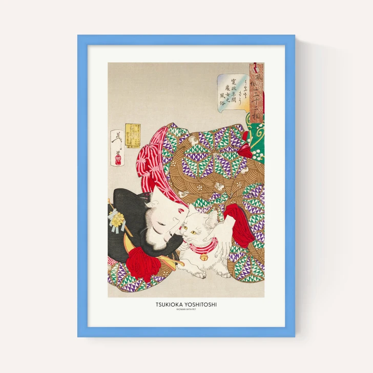 Woman With Pet by Tsukioka Yoshitoshi