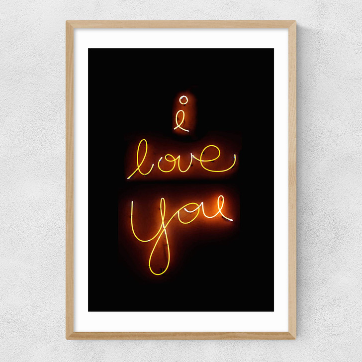 Love You Narrow Oak Frame Love You Narrow Oak Frame