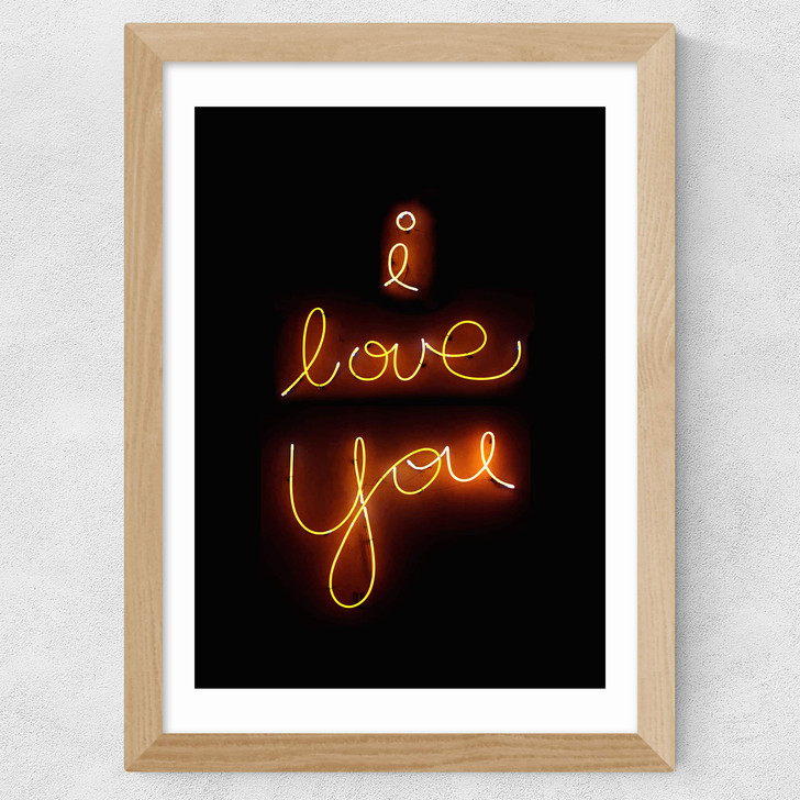 Love You Wide Oak Frame Love You Wide Oak Frame