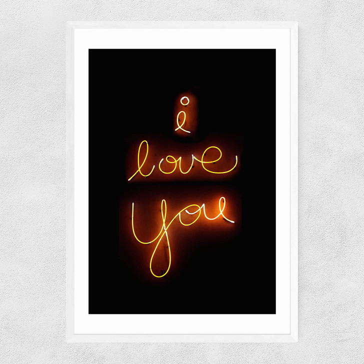 Love You Narrow White Frame Love You Narrow White Frame