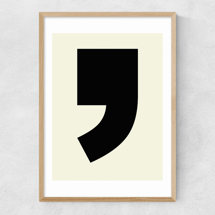 Big Comma Narrow Oak Frame Big Comma Narrow Oak Frame