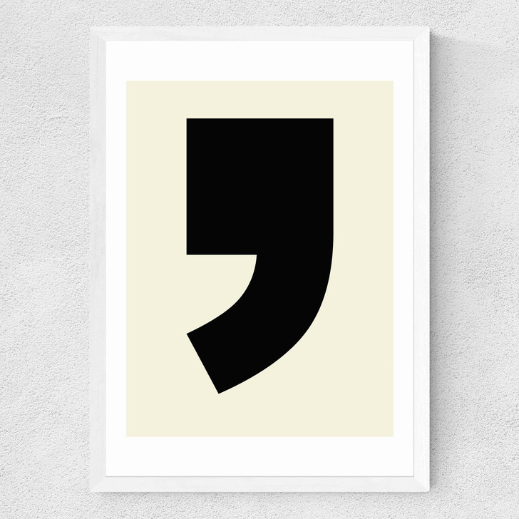 Big Comma Medium White Frame Big Comma Medium White Frame