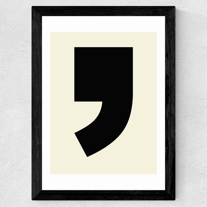 Big Comma Wide Black Frame
