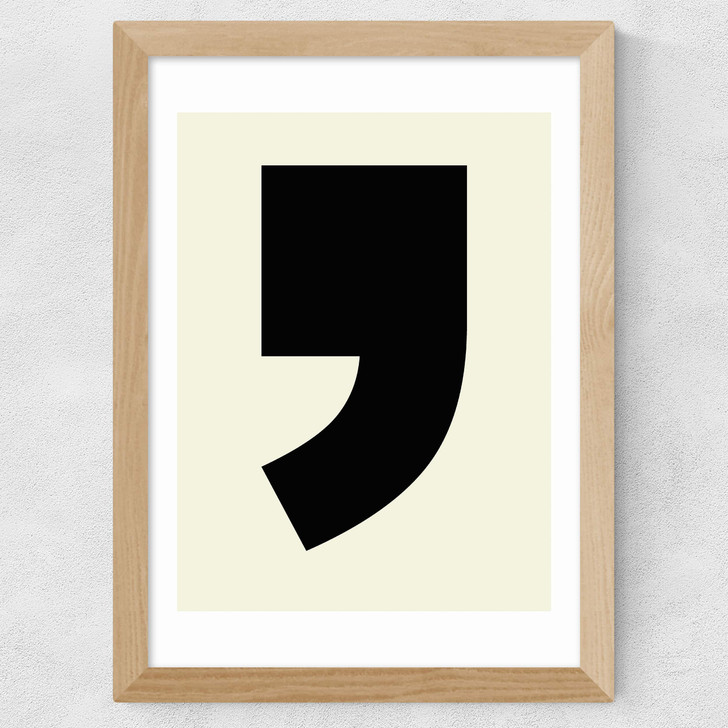 Big Comma Wide Oak Frame