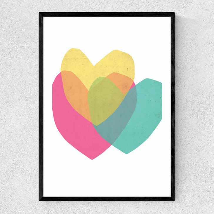 Bright Hearts Narrow Black Frame Bright Hearts Narrow Black Frame