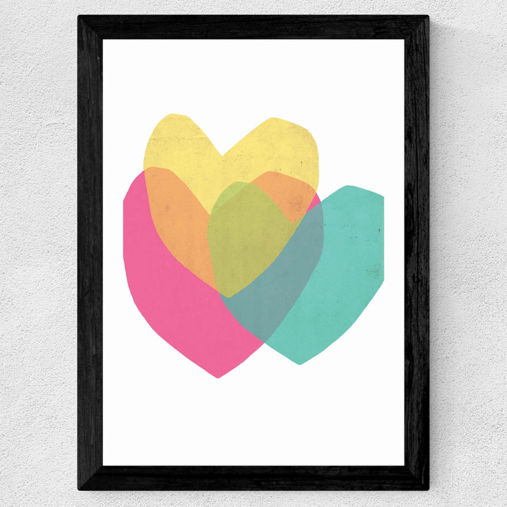 Bright Hearts Wide Black Frame Bright Hearts Wide Black Frame