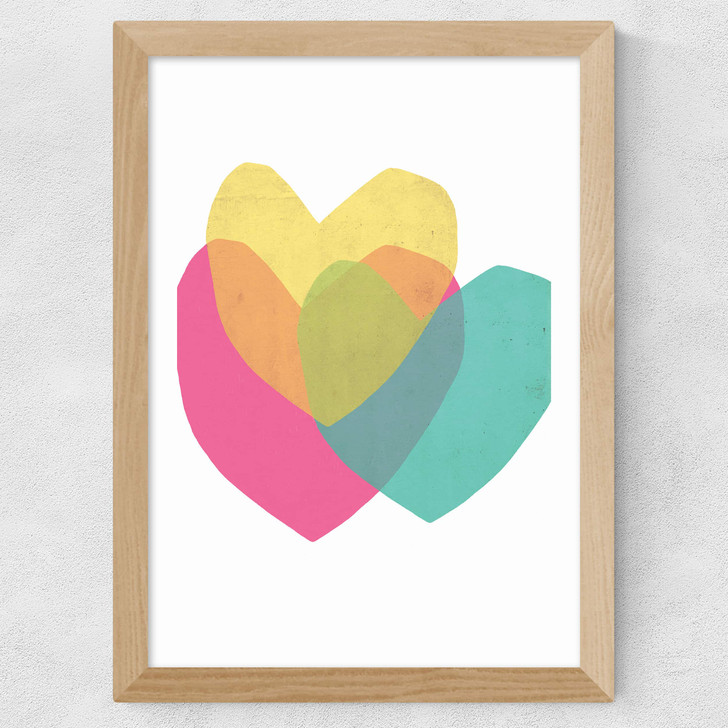Bright Hearts Wide Oak Frame Bright Hearts Wide Oak Frame