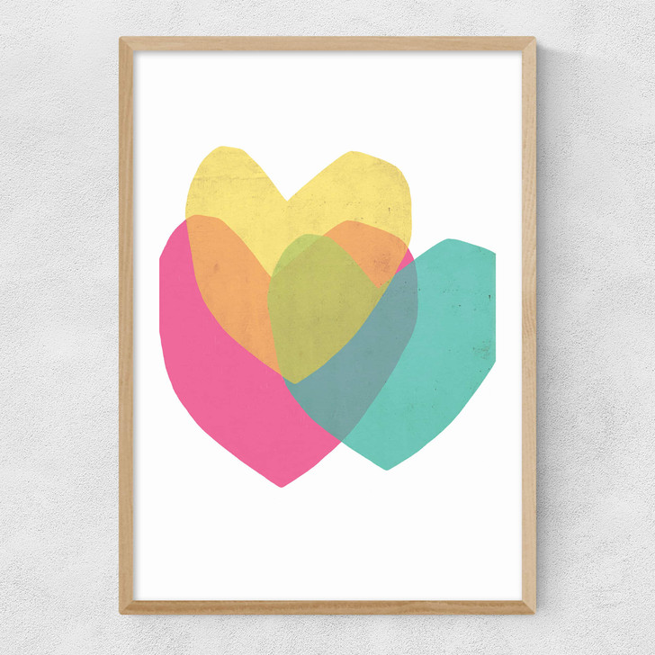 Bright Hearts Narrow Oak Frame
