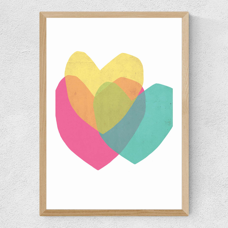 Bright Hearts Medium Oak Frame