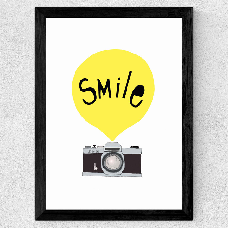 Smile! Wide Black Frame
