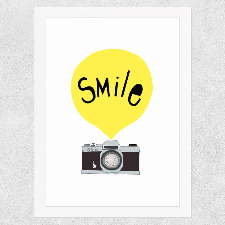 Smile! Wide White Frame