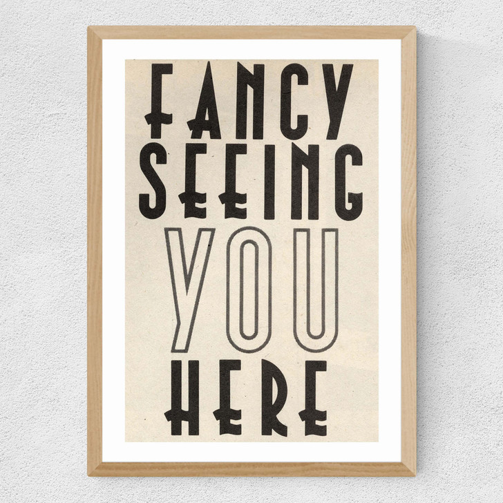 Fancy Seeing You Here Medium Oak Frame
