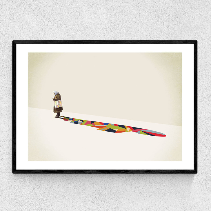 Old Lady by Jason Ratliff Narrow Black Frame
