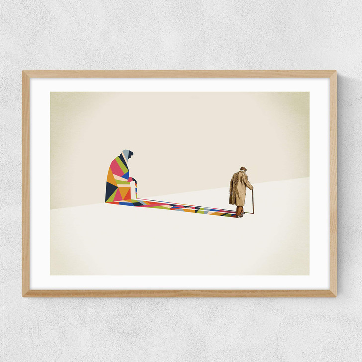 Old Man by Jason Ratliff Narrow Oak Frame Old Man by Jason Ratliff Narrow Oak Frame
