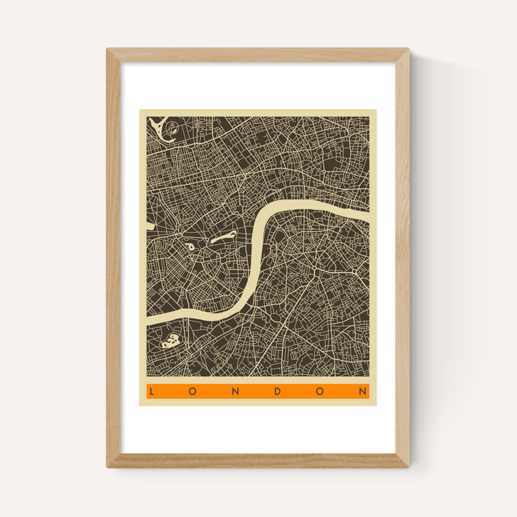 London Map b/w by Jazzberry Blue