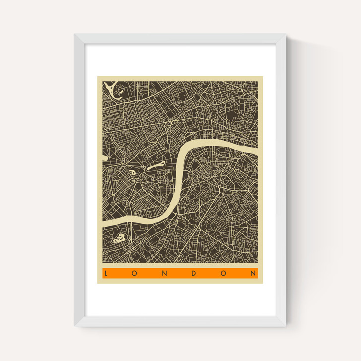 London Map b/w by Jazzberry Blue