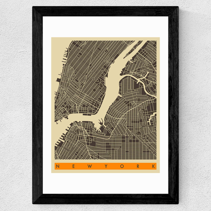 New York by Jazzberry Blue Wide Black Frame