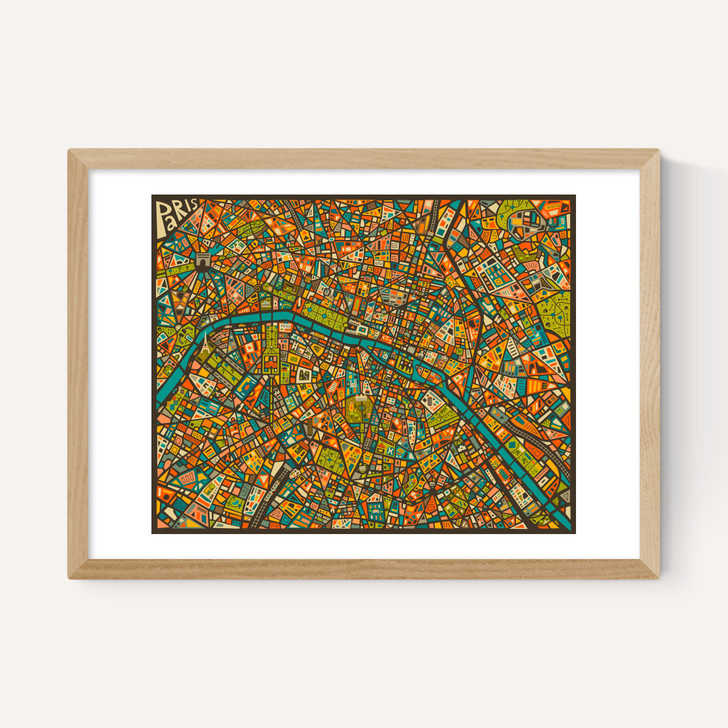 Paris Street Map by Jazzberry Blue