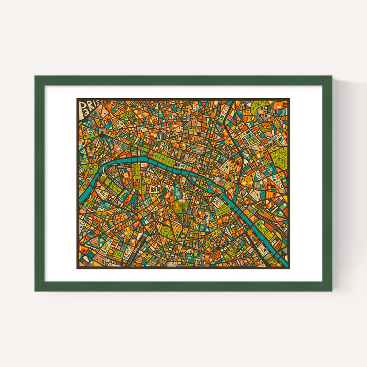 Paris Street Map by Jazzberry Blue