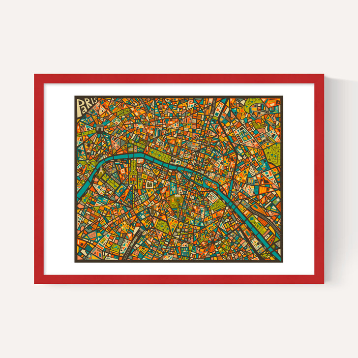 Paris Street Map by Jazzberry Blue