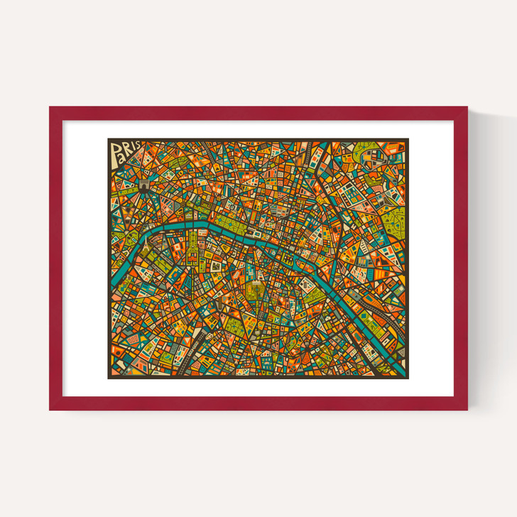 Paris Street Map by Jazzberry Blue