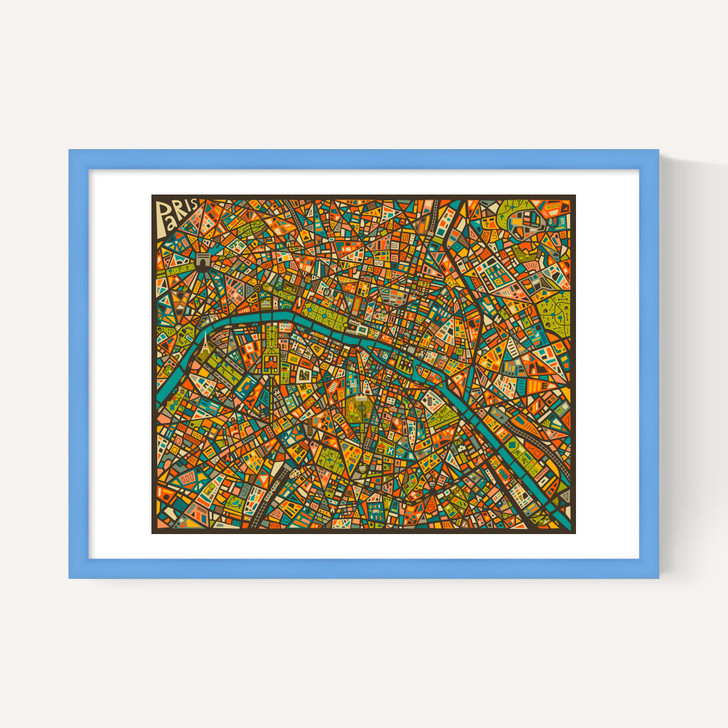 Paris Street Map by Jazzberry Blue