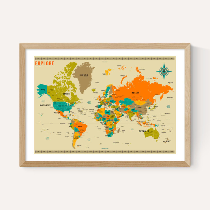 World Map by Jazzberry Blue