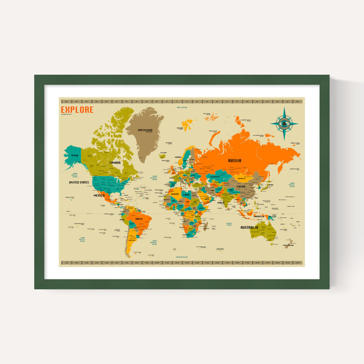 World Map by Jazzberry Blue